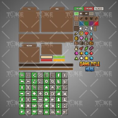 Cartoon RPG GUI - Graphical User Interface | TokeGameArt